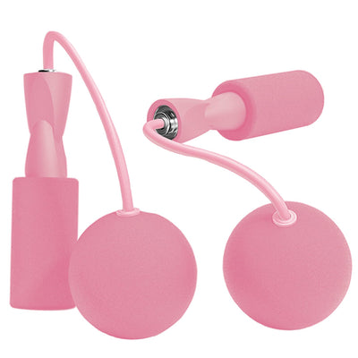 eWish Jump Rope Ropeless Skipping Rope for Fitness Exercise Adjustable Weighted Cordless Jump Ropes for Men Women Kids (Pink)