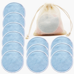 12-Pack Reusable Cotton Makeup Remover Pads – Washable & Eco-Friendly