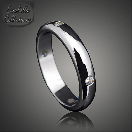 Ella Eternity Band With 4 Crystals Classic Stackable Ring