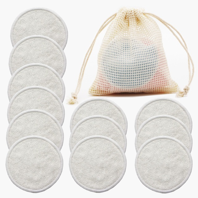 12-Pack Reusable Cotton Makeup Remover Pads – Washable & Eco-Friendly