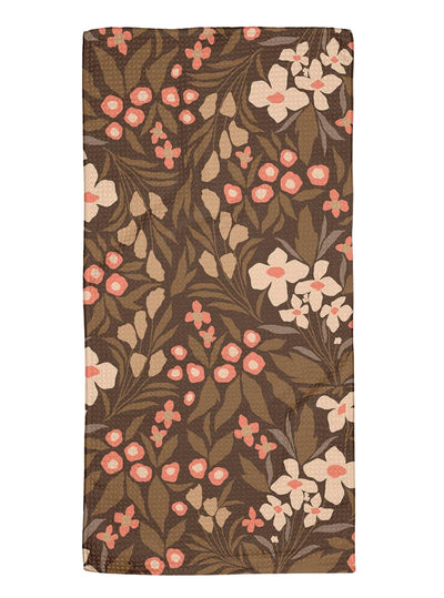 GEOMETRY Bar Towel - Quick Dry Microfiber Cloth Fall Kitchen Towels - Fall Dish Towel for Kitchen Drying - Premium Quick Dry Towel (Floral Fall 12