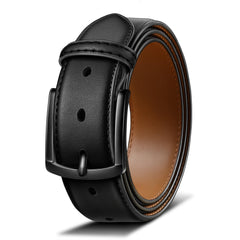 BULLIANT Men Belt-Leather Belt 7 Holes Comfortable for Men Dress Casual Jeans 1 3/8"(Black44"-46" Waist Adjustable)