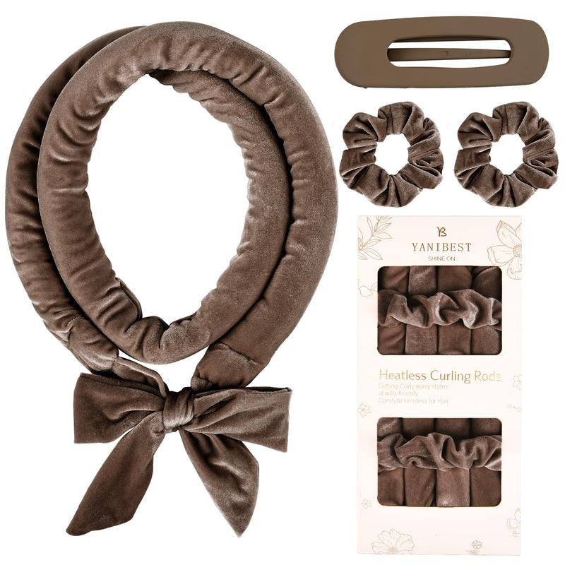 Yanibest Heatless Hair Curler No Heat Hair Curlers to Sleep in Overnight Satin Heatless Curling Set with Hair Scrunchies Clip for All Hair Types